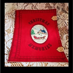 Vintage Cranston Finished Fabric Christmas Holiday Book